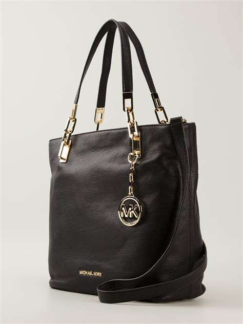 shiny black michael kors purse|black leather handbags Michael Kors.